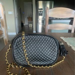 Kathie lee black/gold chain purse